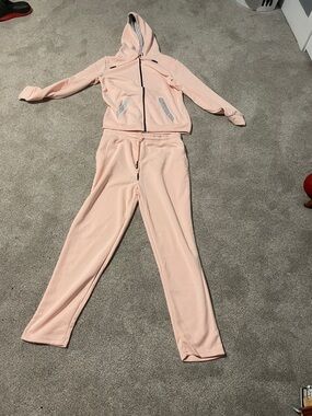 Women's Peach Zip Hoodie & Joggers Set